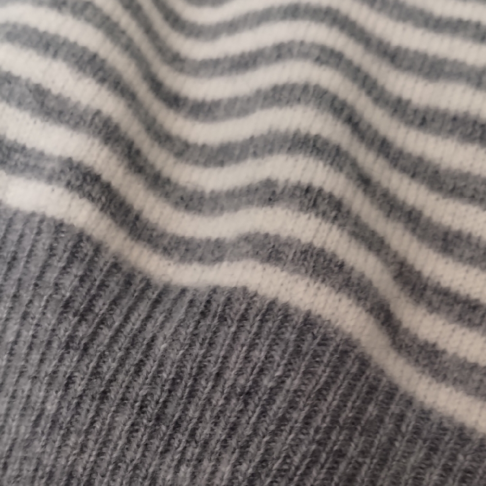 Striped Gray and White Sweater